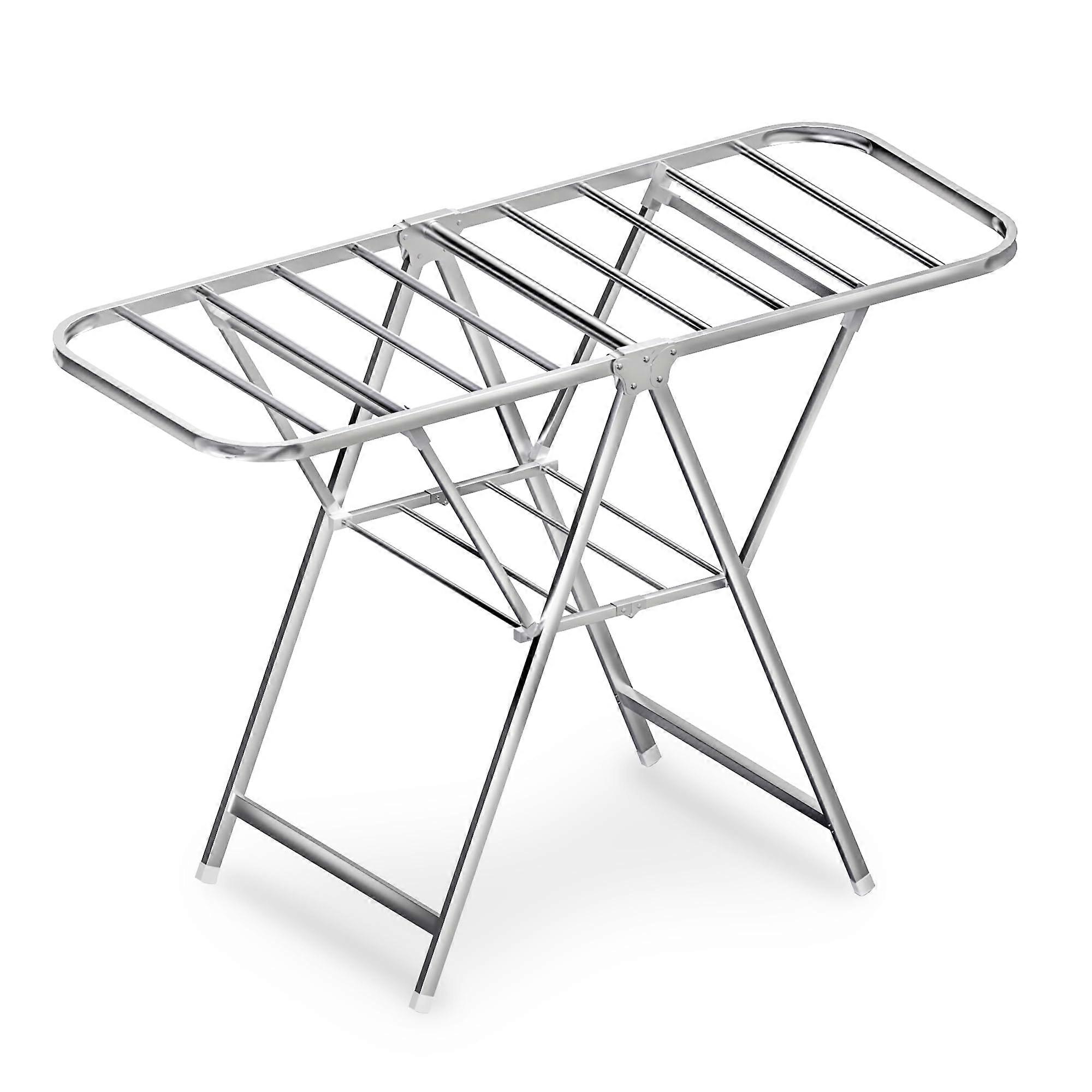 Foldable Free-Standing Clothes Drying Rack for Indoor Use, Adjustable, Lightweight, Space-Saving Design, Durable Materials