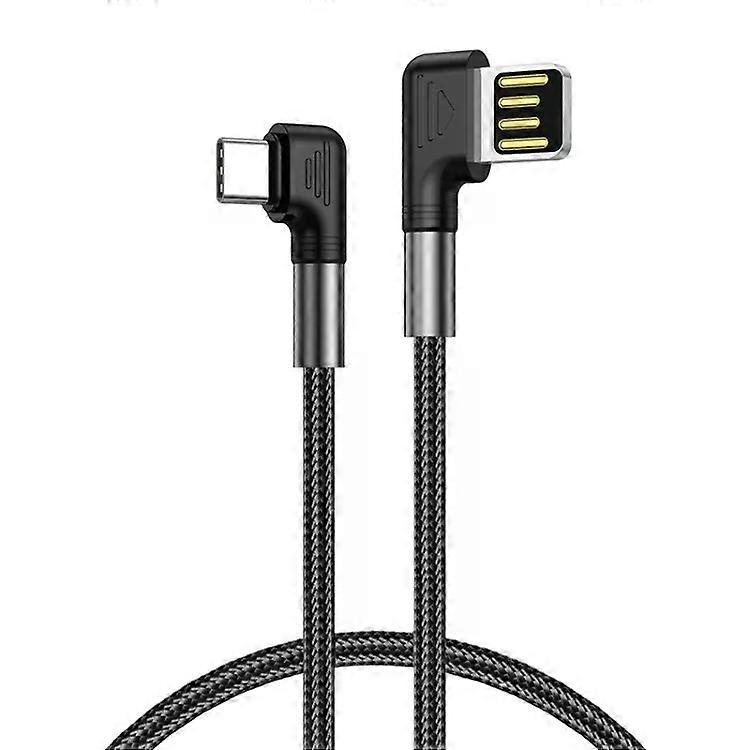 USB-C Charging Cable-3A Double Elbow Design,Fast Charge Compatible