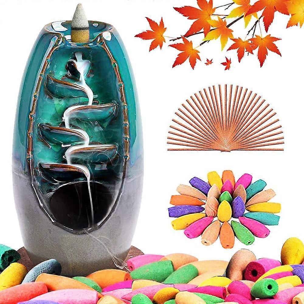 Ceramic Incense Burner, Handcrafted, Backflow Design