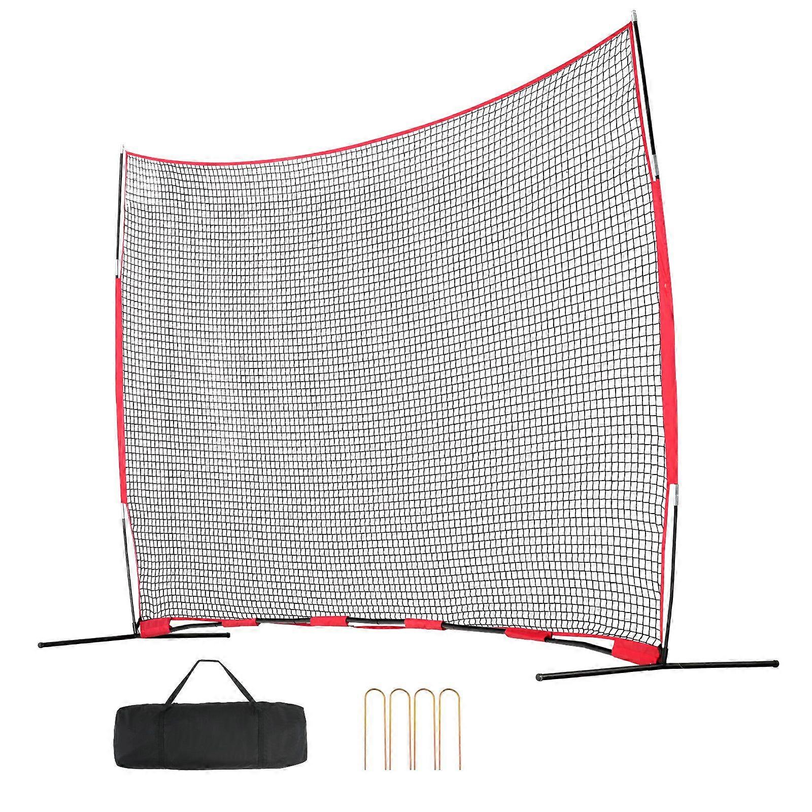 Barricade Backstop Net, 16x10 ft Ball Sports Barrier Netting, tragbare Übungsausrüstung mit Tragetasche