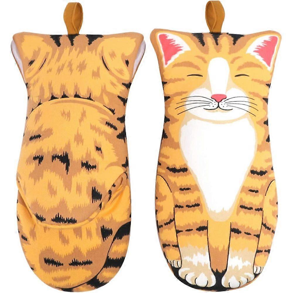Oven Mitts, Cat Design Pot Holders, Quick Dry Gloves