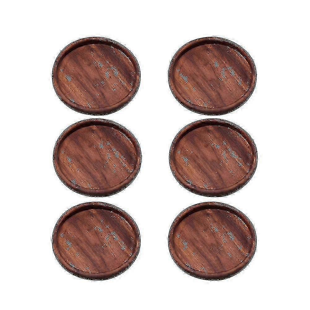 6 Pcs Black Walnut Coaster