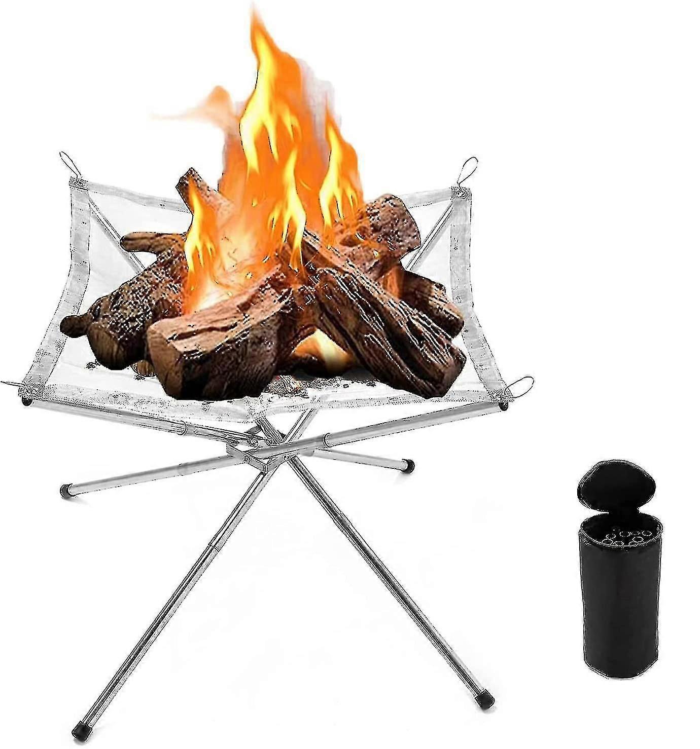 المحمولة التخييم للطي نار المخيم الفولاذ المقاوم للصدأ الشواء الحطب الوقوف برج منارة