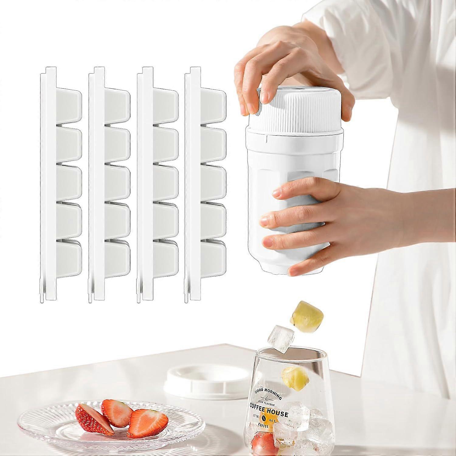 Happy Spin Ice Cube Tray - Easy Release & Stackable, BPA Free Freezer Mold for Effortless Ice Removal