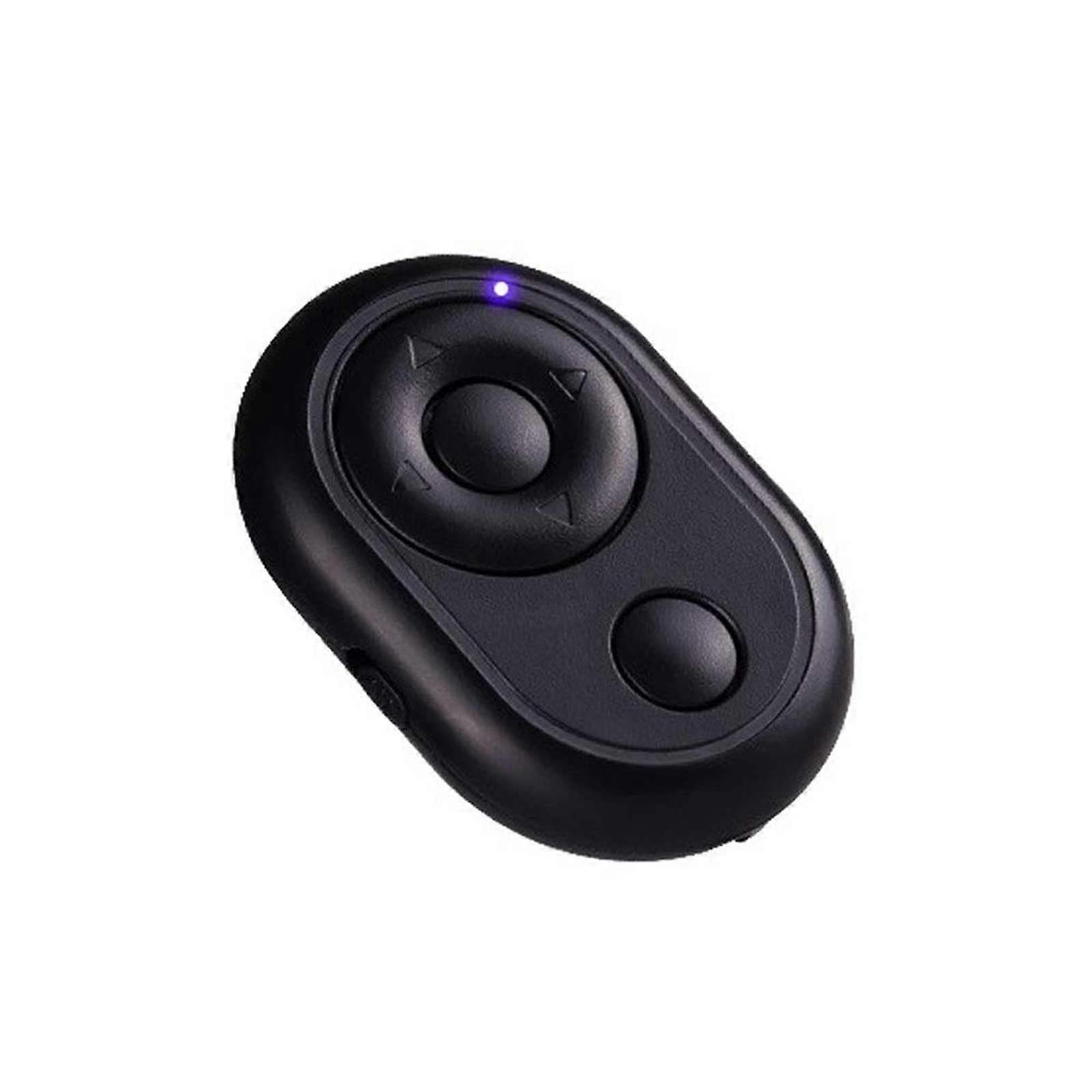 Bluetooth Page Turner Remote for iPhone and iPad - Black Wireless Remote Clicker for PowerPoint and Camera Control