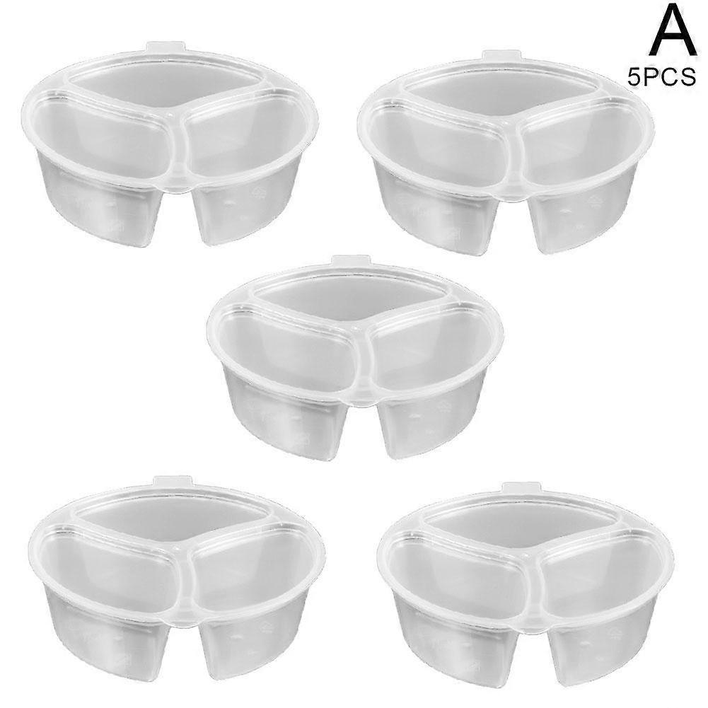 For Grid Snack Box 5-Pack Reusable Plastic Food Storage Containers with Lids for Portion Control On The Go
