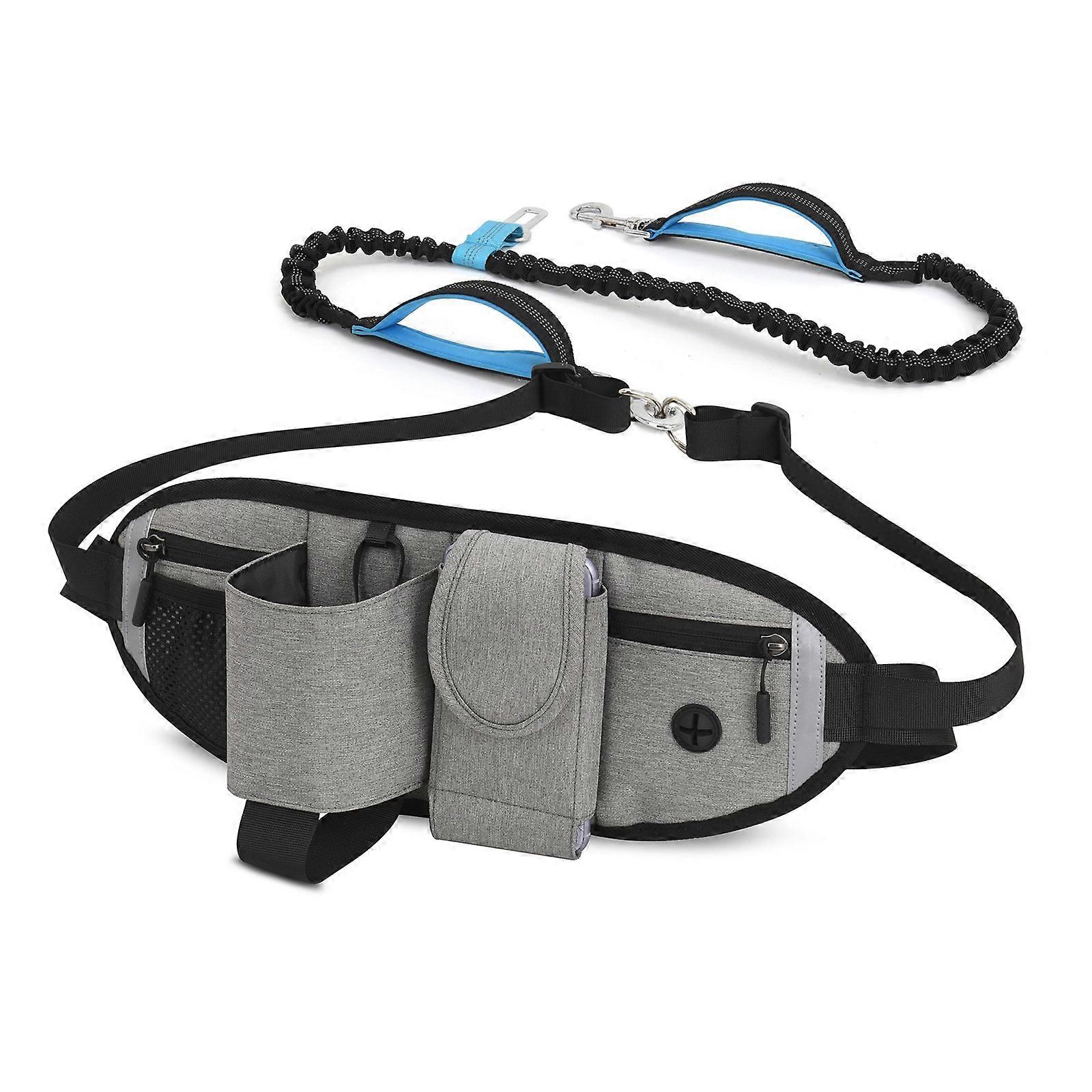 Kevyt ja kestävä juoksuvyötärölaukku Vyölaukut pullonpidikkeellä ulkoiluun harmaa