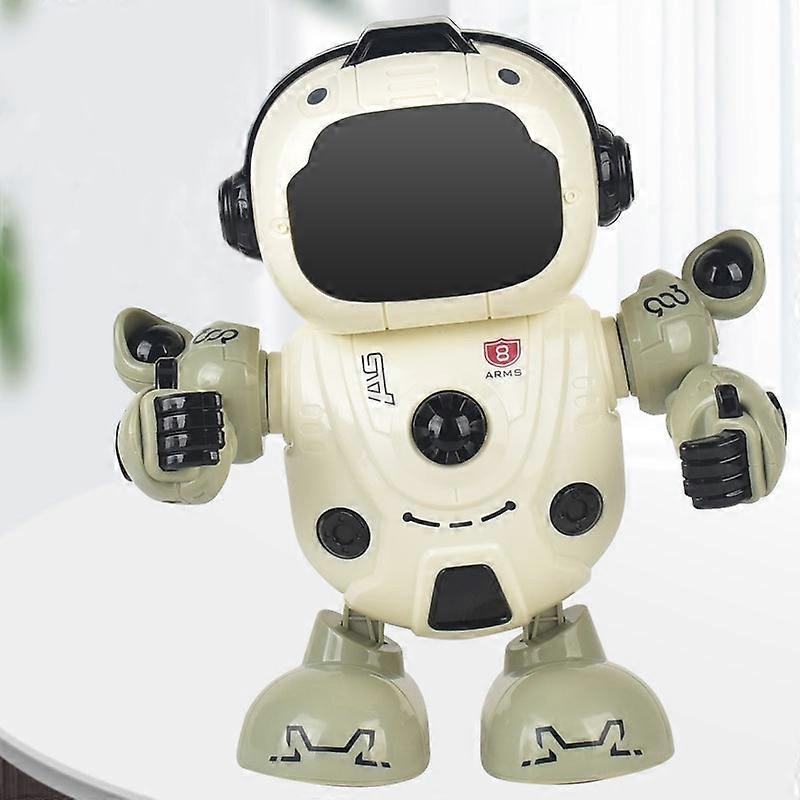Intelligent Early Education Sound and Light Mechanical Robot Toys, Color: 8 Green