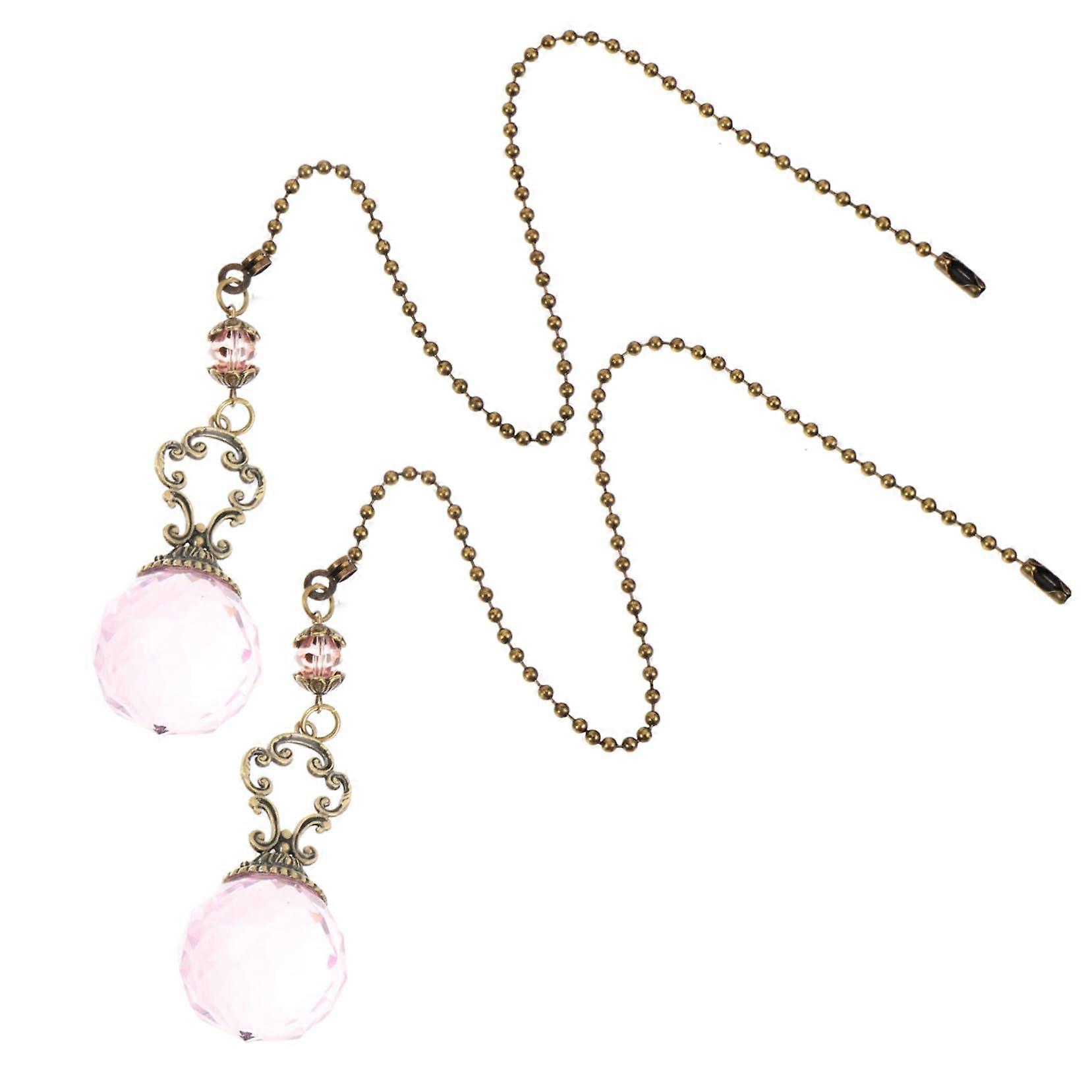Crystal Pendant Beaded Zipper Extender For Ceiling Fan Light Chain Decorative Material Crystal Beads Color Clear