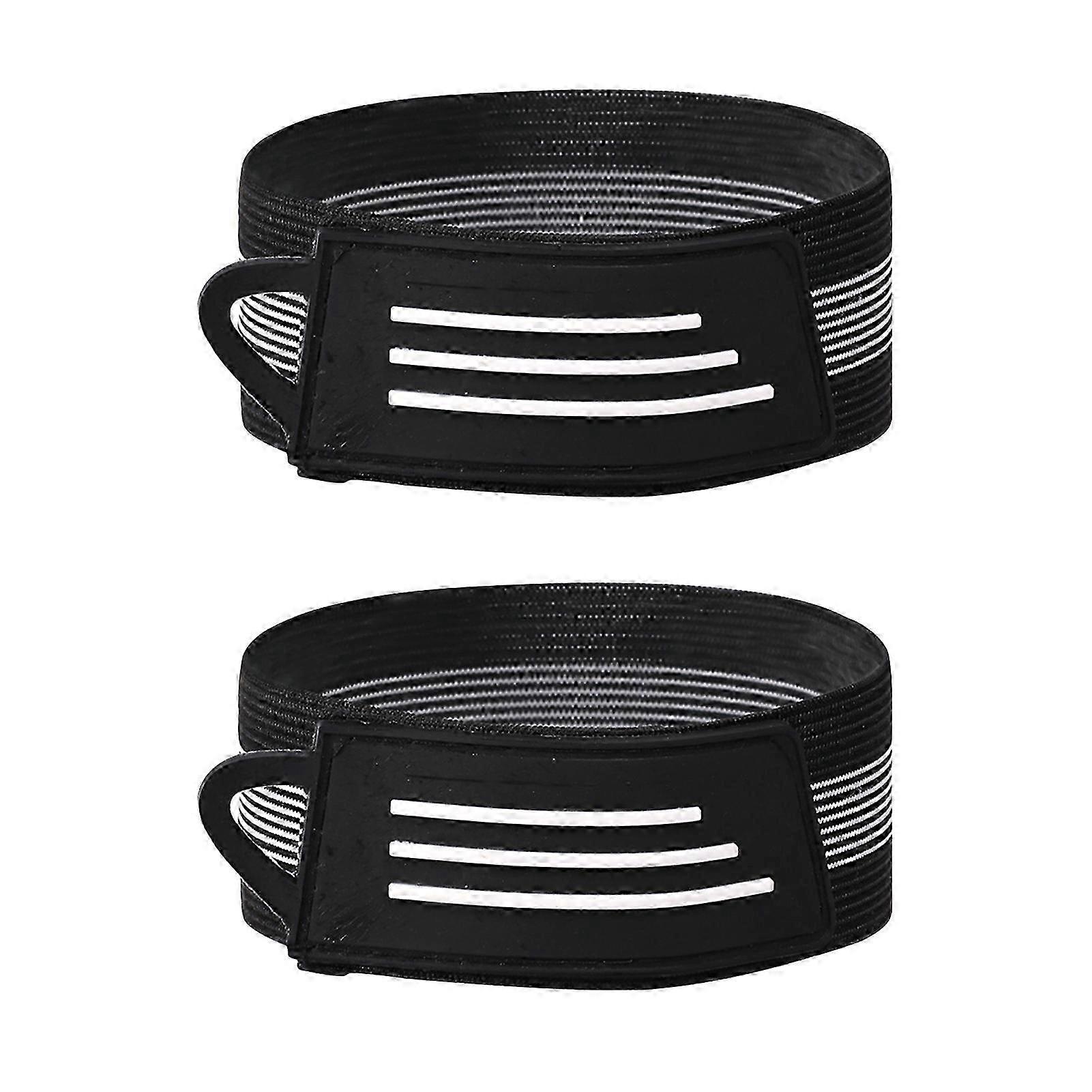 2 Pack Elastic Cycling Ankle Wraps for Safety with Wide Stretchable Secure Straps Ideal for Biking Jogging Camping Running and Hiking