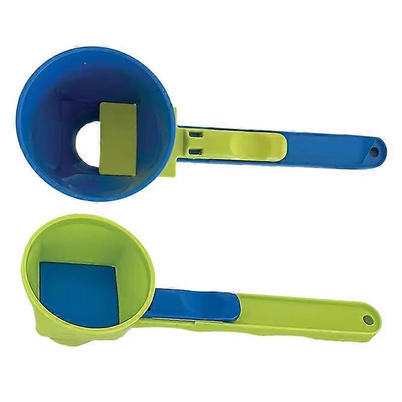 2/4PC Coffee Spoon Sliding Scoop Funnel 2 In 1 Sliding Design Measuring Spoon Funnel Longer Handle No Spill Measuring Spoon Funnel Precise Measurement