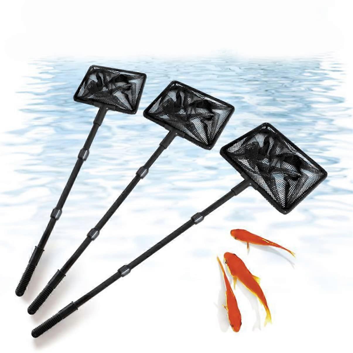 Telescopic Landing Net for Fish Extendable Fishing Nets Plastic Pole NonAbsorbent Coating Fish Tank Lakes Ergonomic Abs Handle Size m