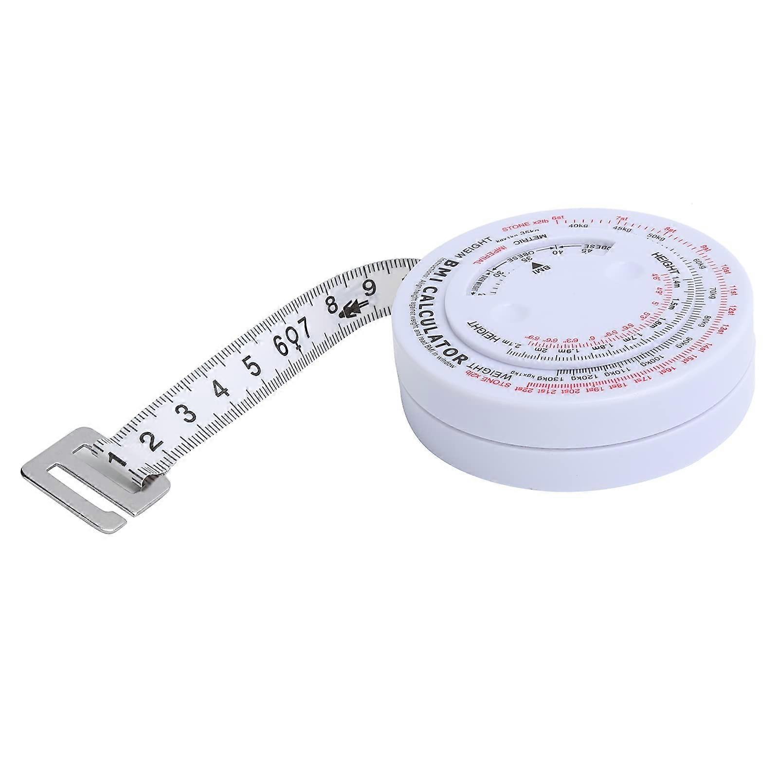 150Cm Body Tape Measure Set with Skinfold Caliper for Accurate Body Fat Measurement and BMI Calculation