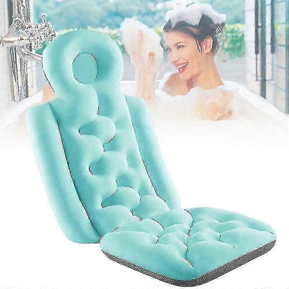 Waterproof Bath Pillow Full Body Spa Head Rest Pillow Anti-slip Net Cushioned Waterproof Bathing Pad Neck Back