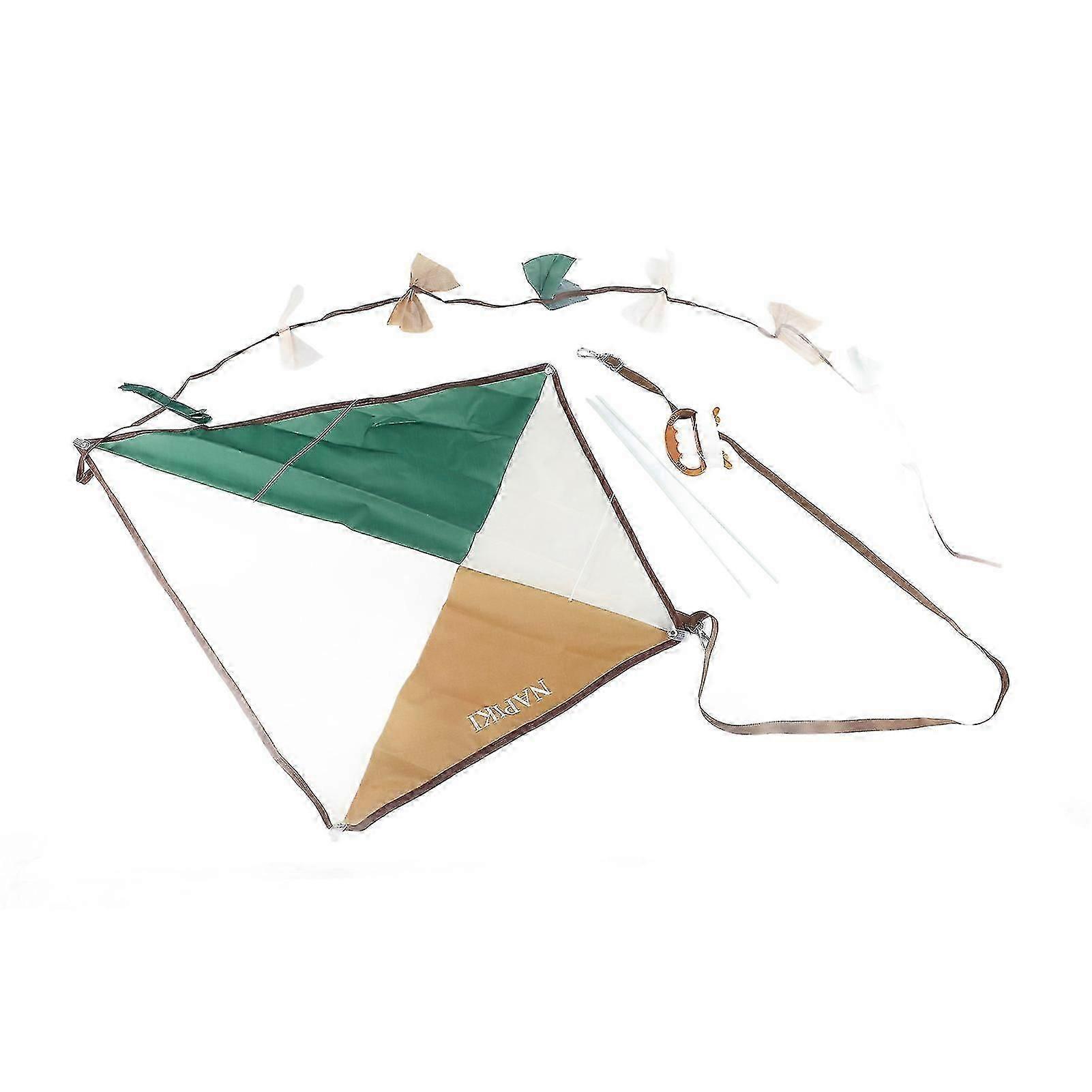 Single Wheel Kite 3d Clipping Simple Assembly Vintage Simple Diamond Kite For Kids Adults Beginners Green And Coffee