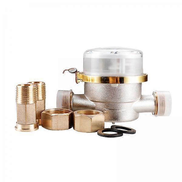 3x Water Meter Water Meter 3/4" Thread Cold Water Meter for Garden And Home Use