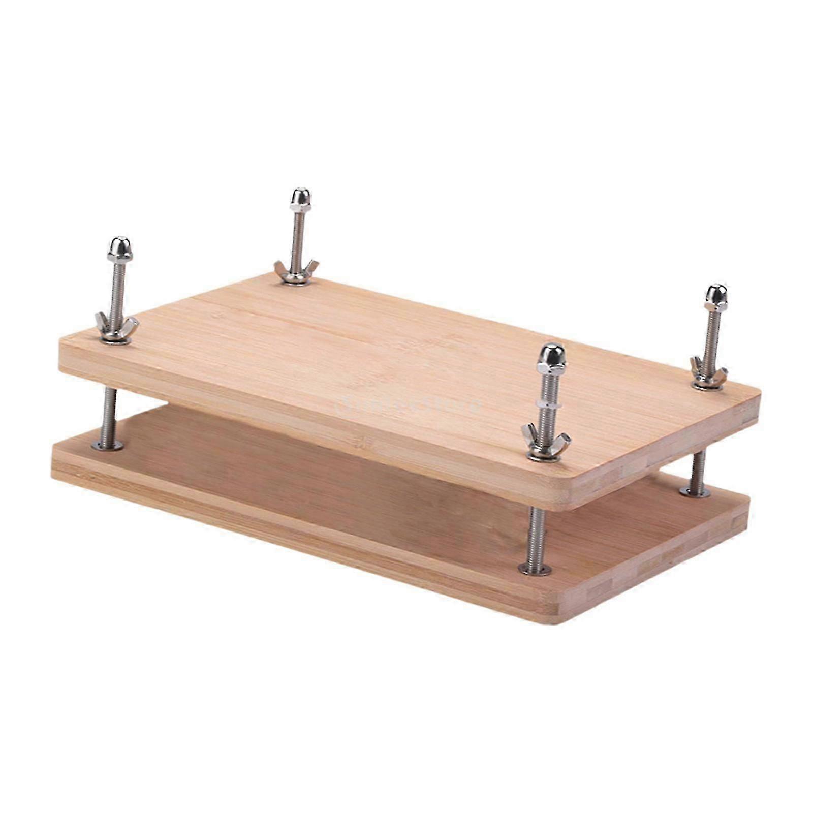 Wood Book Press Handmade Paper Press DIY Crafts 15inchx11inch Portable Bookbinding Machine Tool for Notebook Making Journals