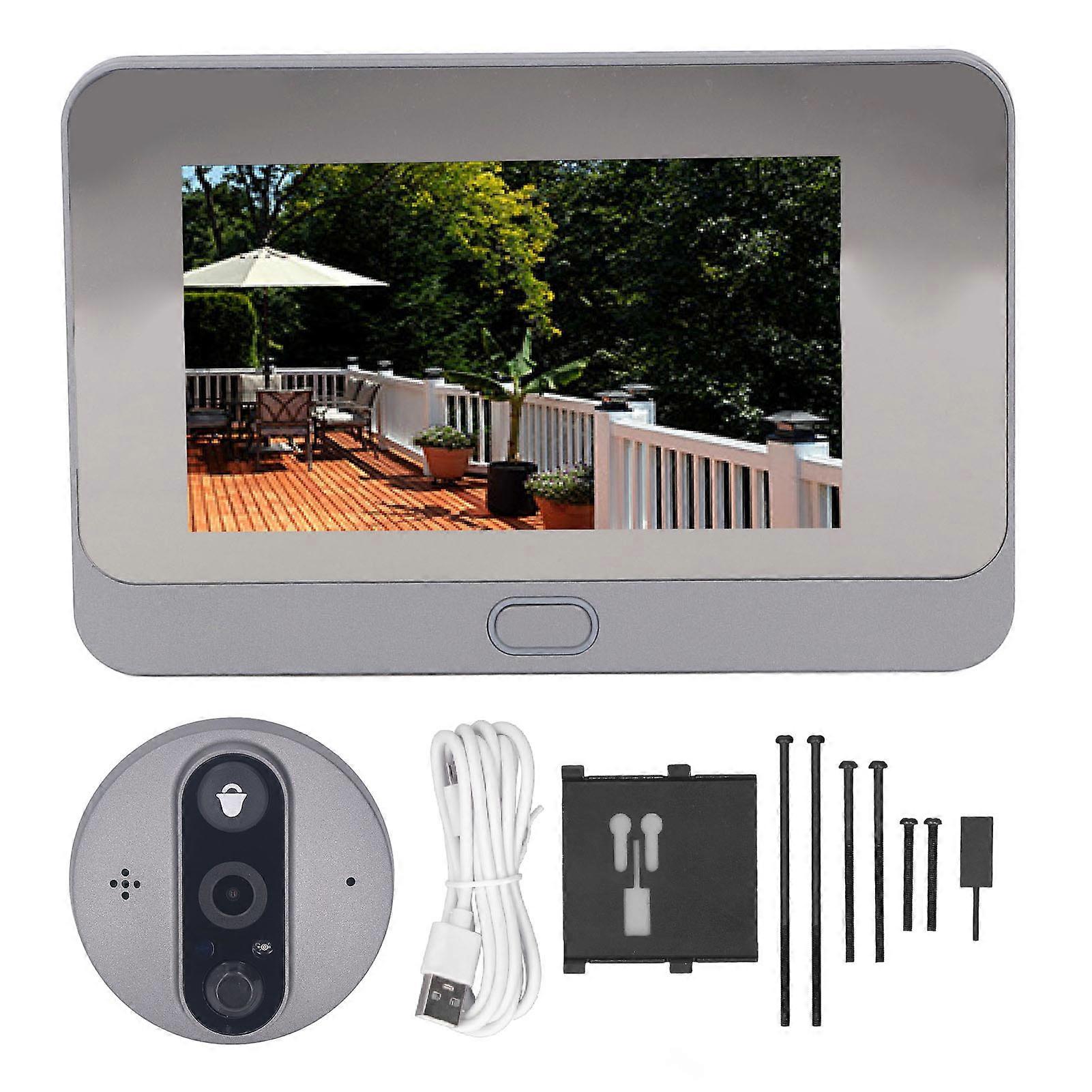 Intelligent Visual 4.3in Screen Wireless HD Electronic Visual Intercom Doorbell for Tuya APP