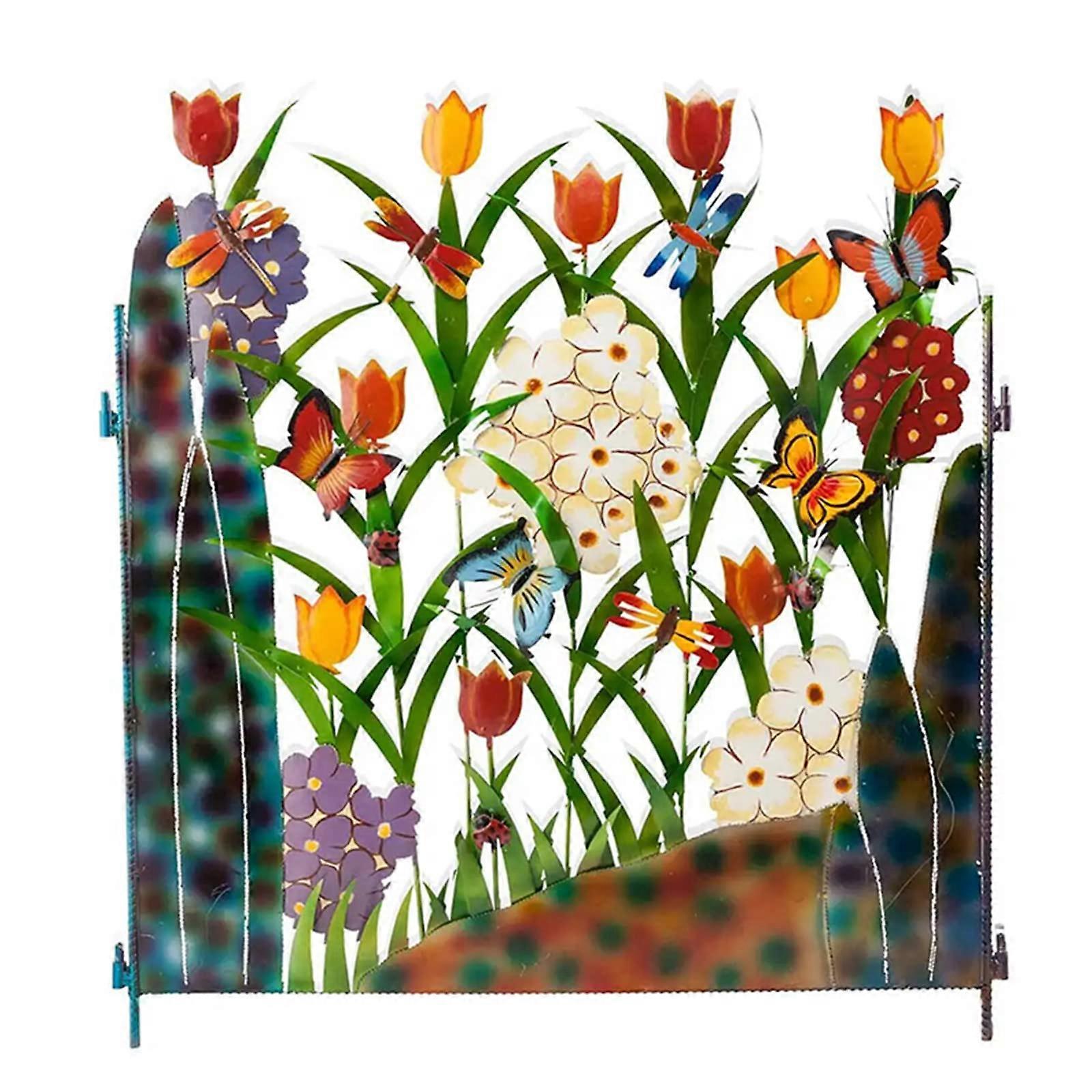 Multicolor Garden Fence Rustproof Iron Courtyard Ornament Landscape Border