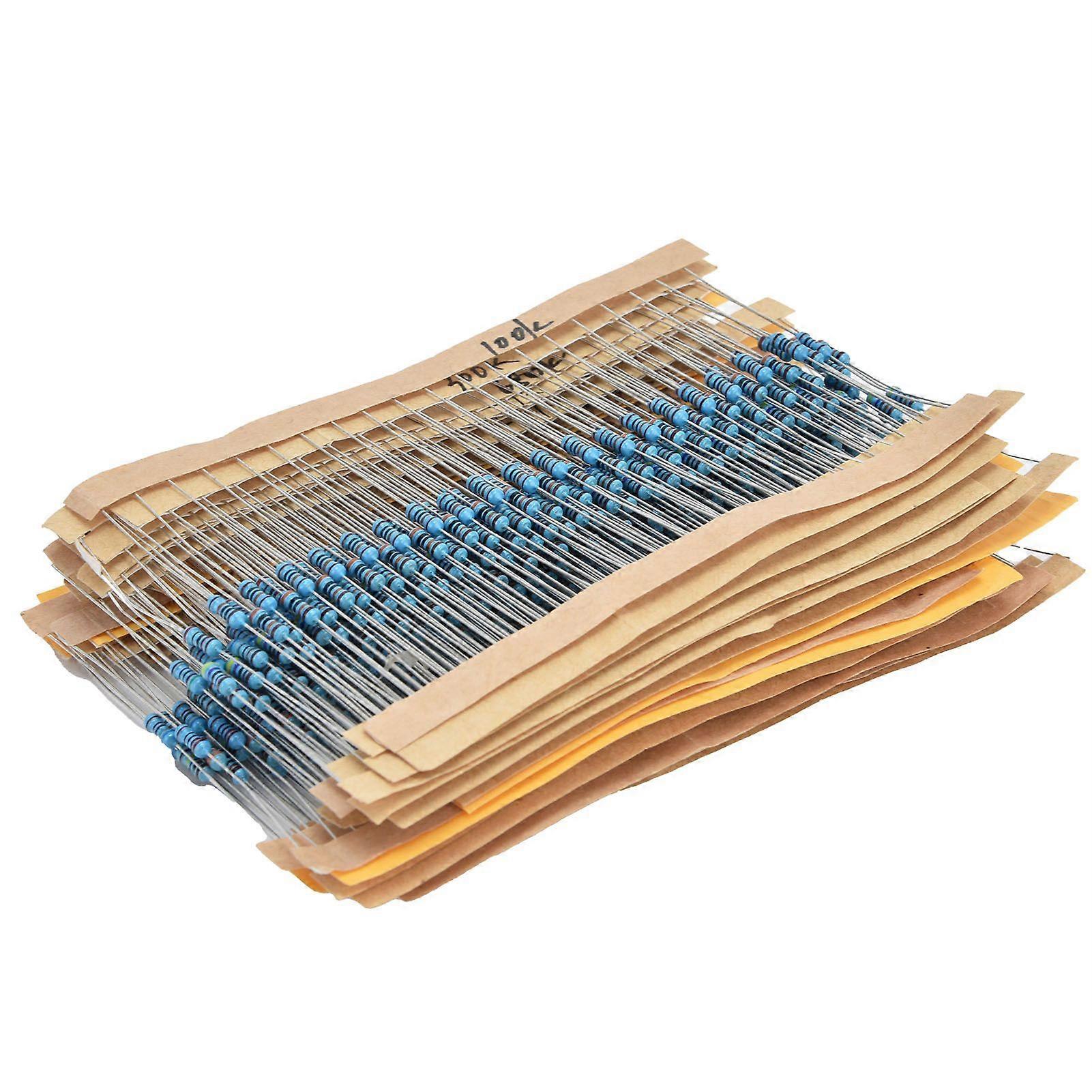 600Pcs金属皮膜抵抗器30値101M 1 / 4W DIYプロジェクト用1抵抗器の品揃え