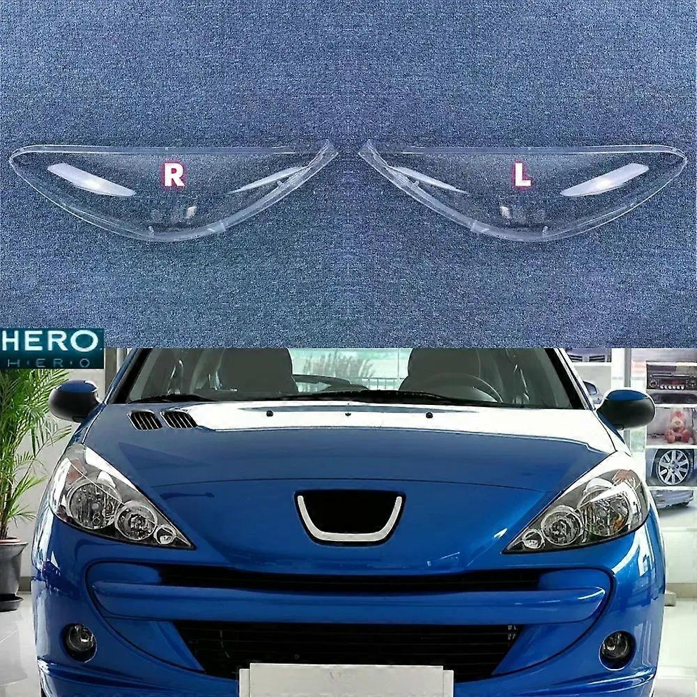 絶妙なプジョー207 2009 2010 2011 2012 2013カーアクセサリー透明ランプシェードランプシェードフロントヘッドライトカバーシェルレンズ