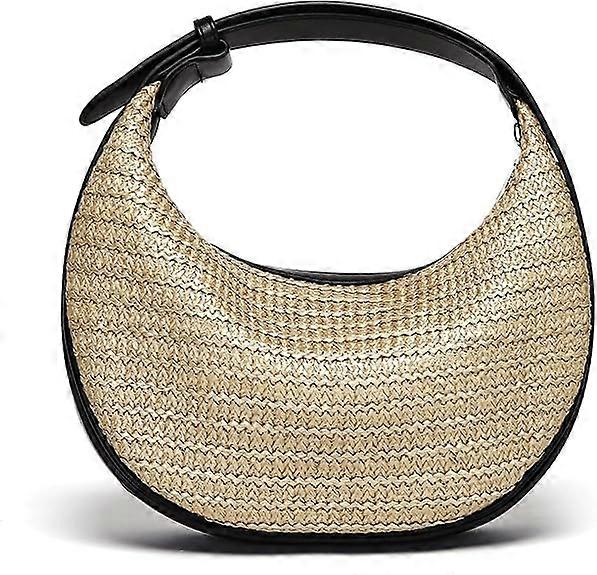 Women's straw shoulder bag