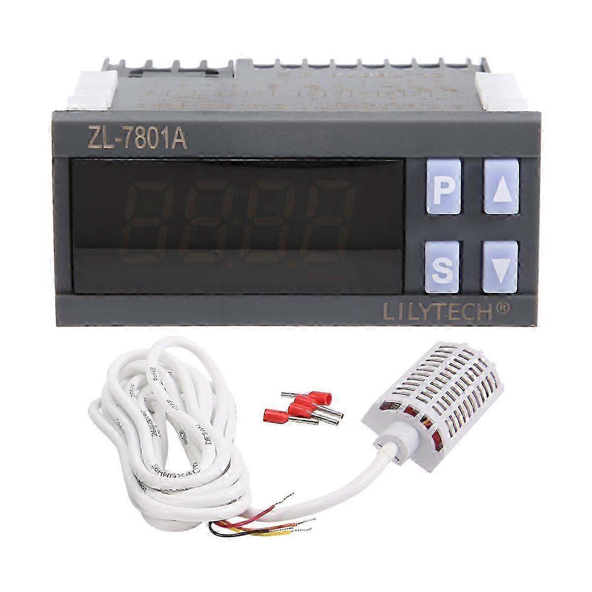 Universal Dual-Stage Temperature & Humidity Controller Thermostat Hygrostat 7801A
