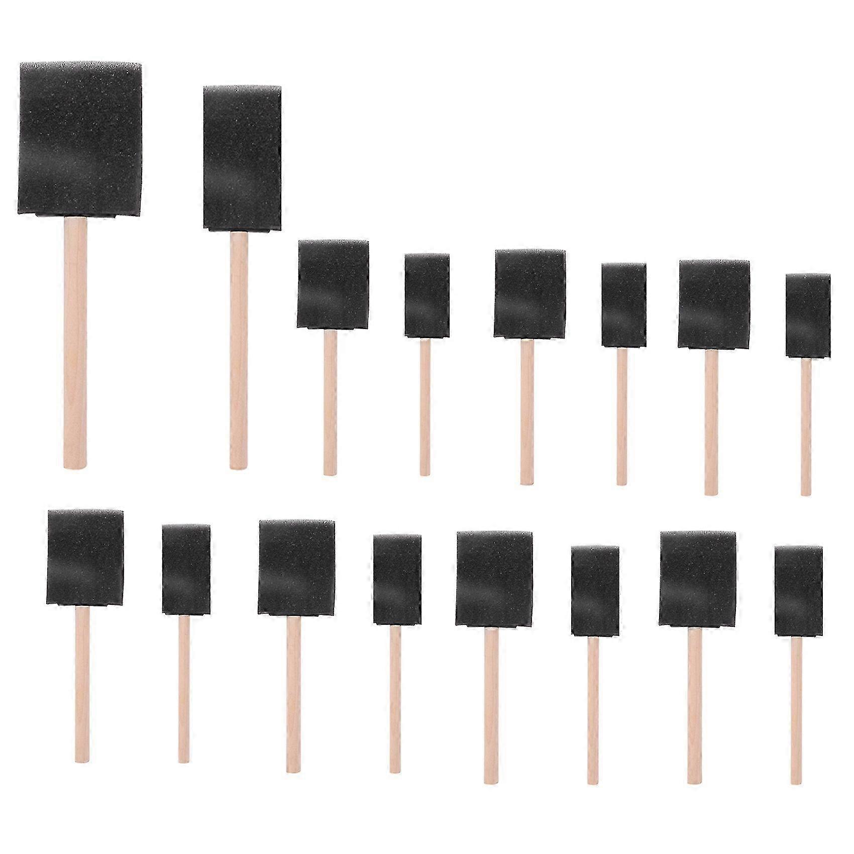 40 Pcs Foam Sponge Paint Brushes with Wood Handle for Acrylic, Stain, Varnish Painting Set