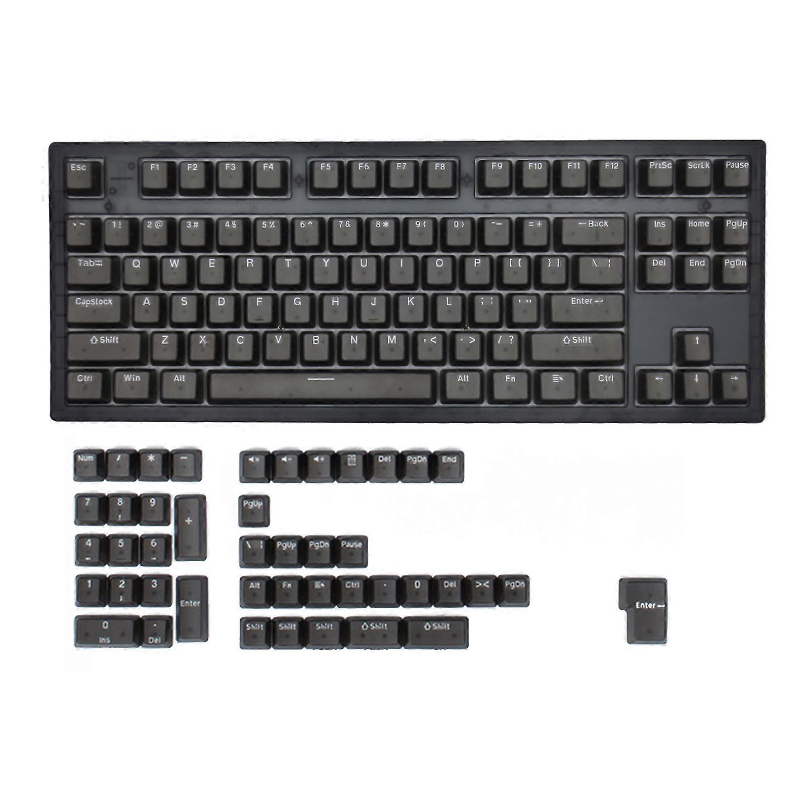 131 Keys Double Shot Keycaps for Mechanical Keyboard OEM Profile Keycaps DIYSublimation Backlit Keycaps Transparent Black