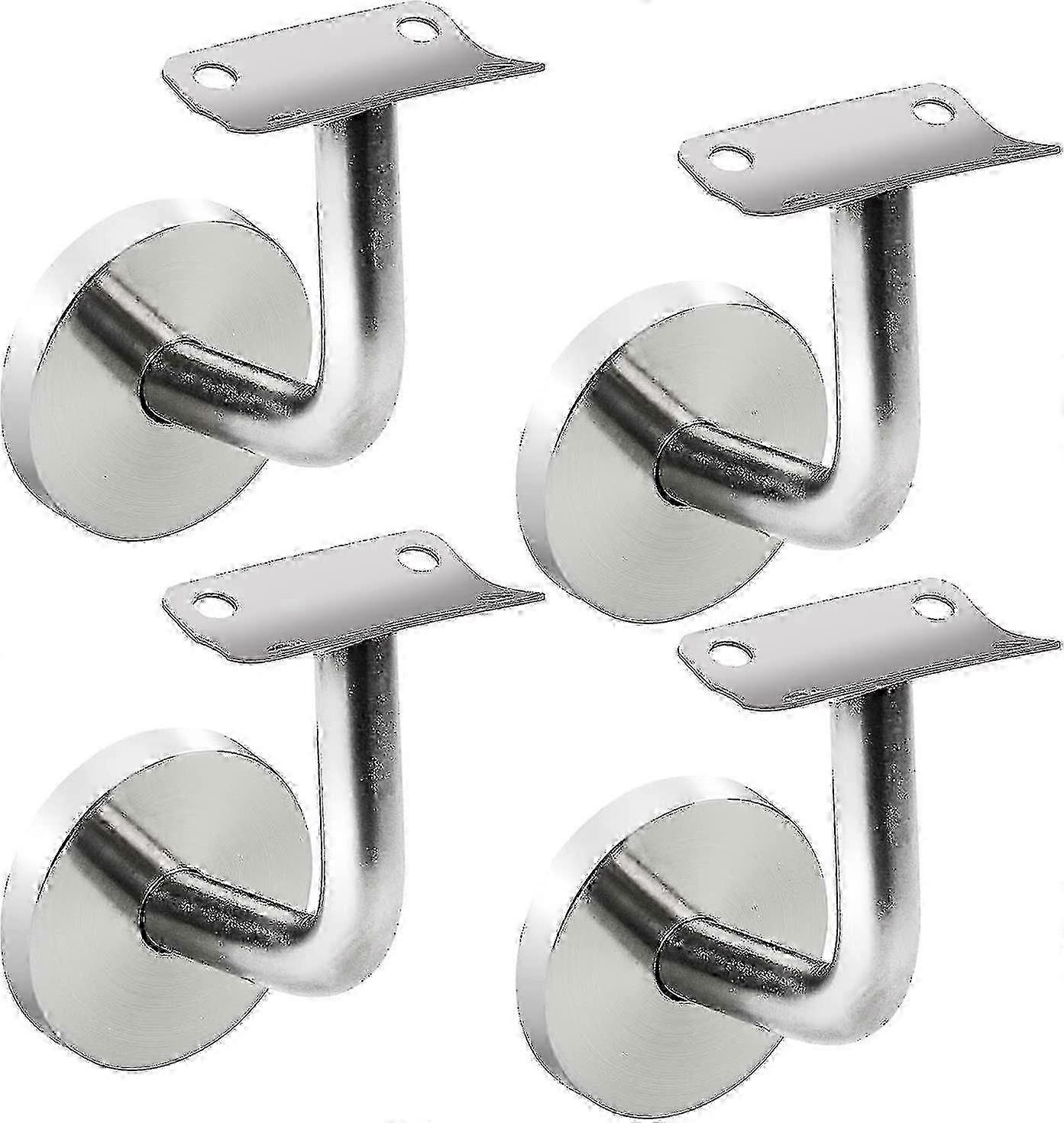 4 Pieces Support Wall Mounted Handrail Brackets in Stainless Steel for Stairs
