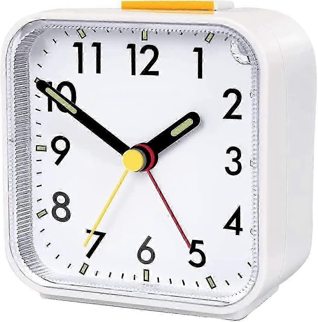 Silent Alarm Clock Bedside Non Ticking Battery Powered Silent Analogue Table