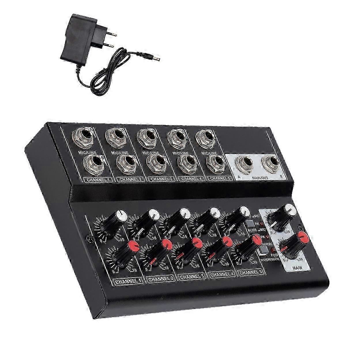 10 Channel Mixing Console Digital Audio Mixer for Recording DJ Live Broadcast Controller-EU Plug