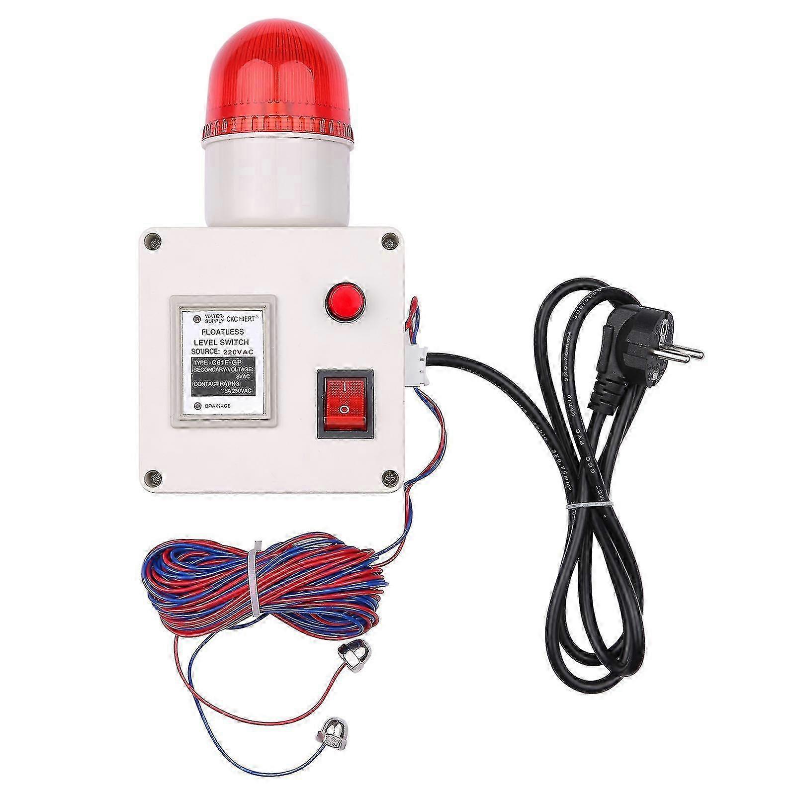 Water Level Indicator Alarm Sensor with Silencer Switch for High or Low Water Levels