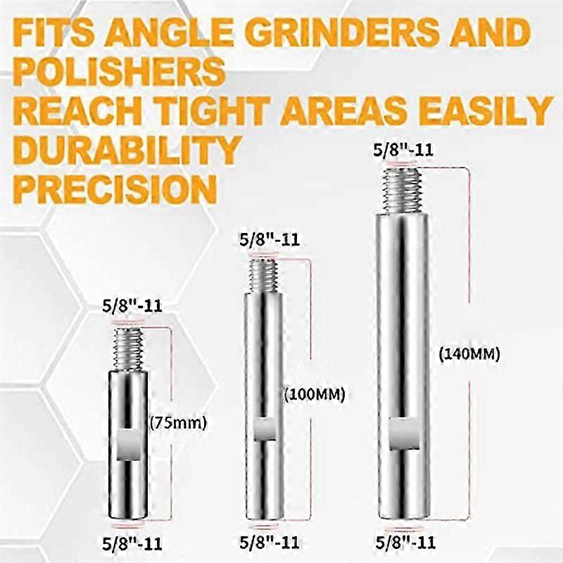 3PCS 5/8inch-11 Angle Grinder Extension,Help Sanding Discs,Cut-Off Wheels,Flap Discs,Grinding Wheel