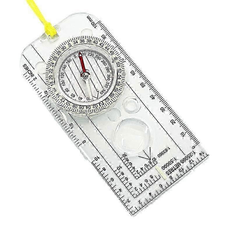 Outdoor multi-function compass, compass, map ruler, scale