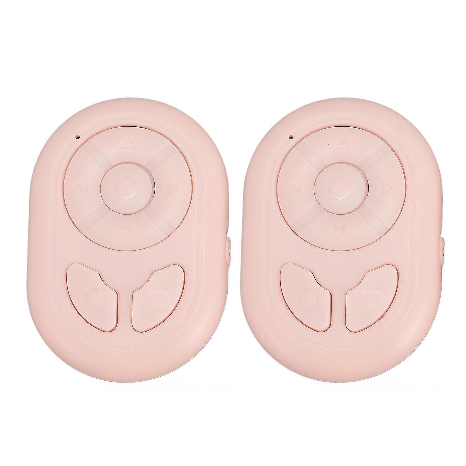Pack BT5.3 Remote Control Page Turner Scrolling Wireless Camera Video Shutter for Android Phone Tablet Pink
