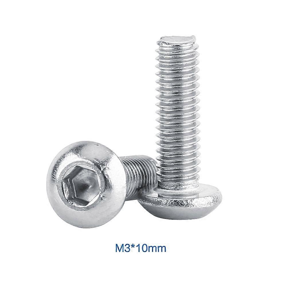 High quality M3 series 304 stainless steel round head hexagon socket screws 100