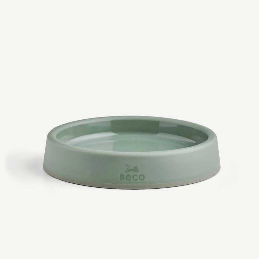 Beco 一个坚固的猫粮和水碗。橄榄绿。1碗