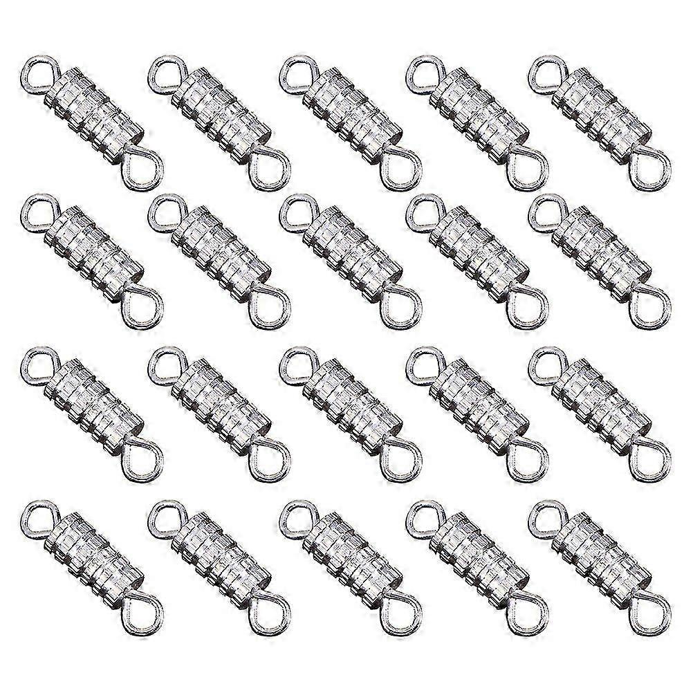 60Pcs Jewelry Clasps 4x15mm Barrel Screw Type Clasp for Jewelry Making Silver
