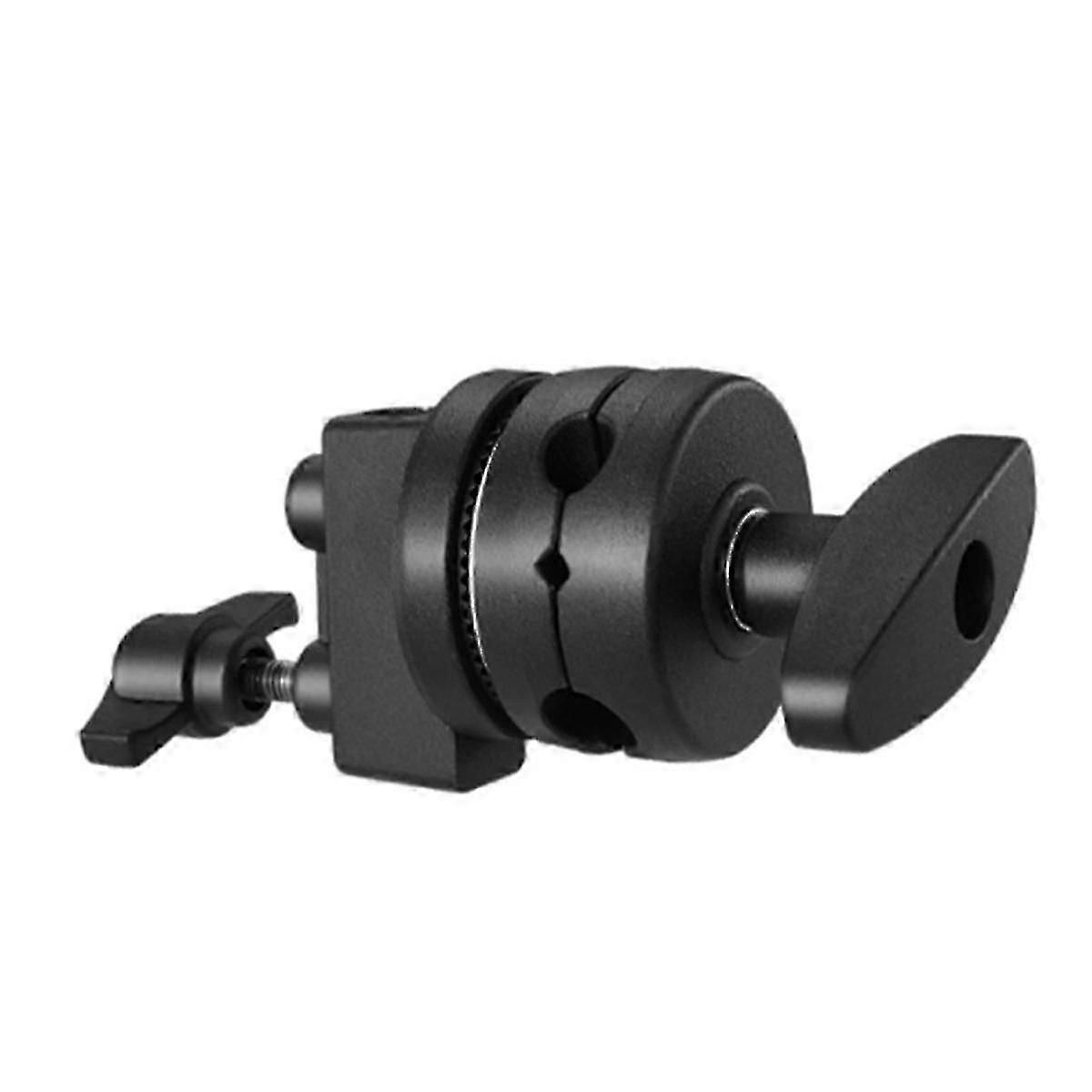 Multi-Functional Light Stand Mounting Adapter Heavy Duty Swivel Head Holder Grip Head for Stand Extension Boom(Black) jn