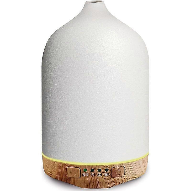 Essential Oil Diffuser, 250Ml Ceramic Aromatherapy Night Lights Humidifiers For Bedroom, White