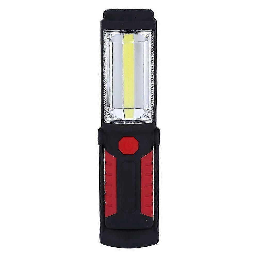 Portable Rechargeable 3W COB LED Inspection Lamp Work Light Hand Torch with High Brightness Ideal for Various Tasks (Red)