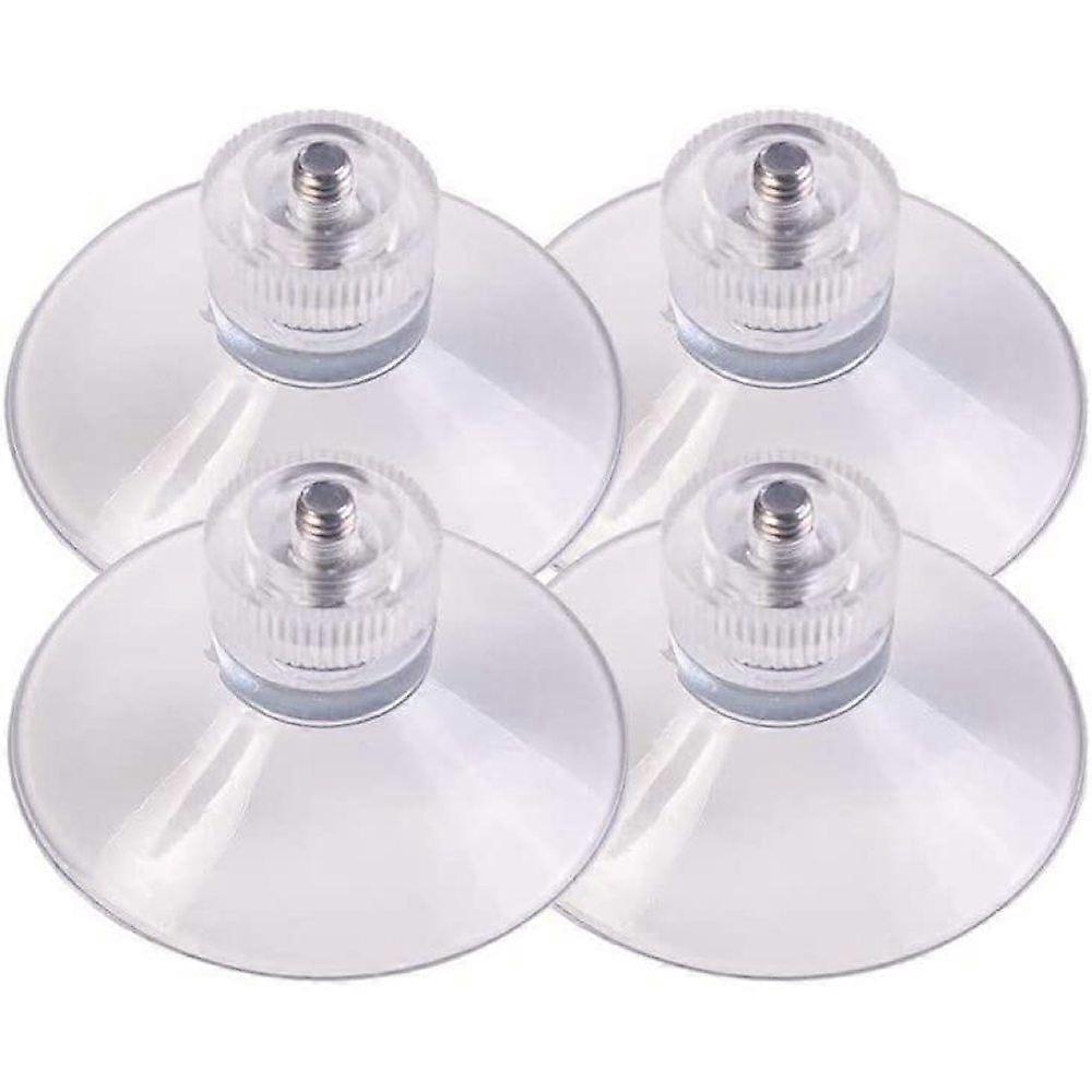 DIYexpert 4 x suction cups 30 mm with thread M4x10mm incl. knurled nuts transparent - Made in Germany