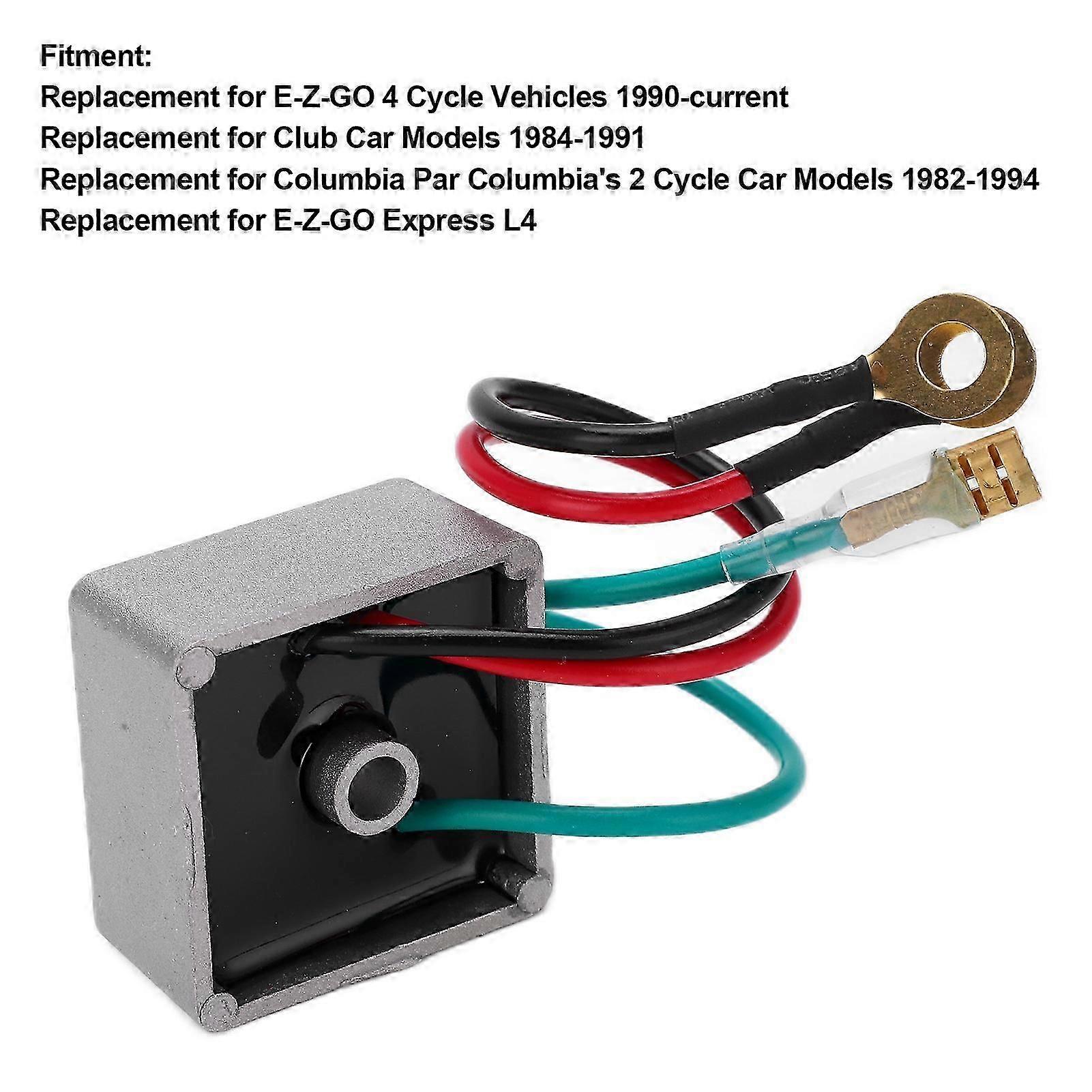 Replacement Voltage Regulator Rectifier 27739G01 for EZGO 4 Cycle Vehicles (1990-Current)