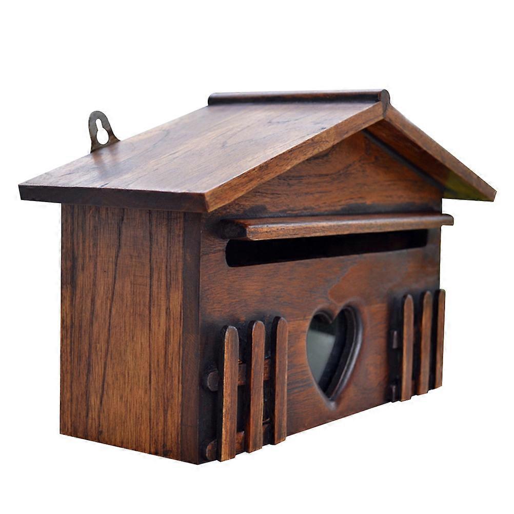 Weather Resistant Letter Box for External Areas, Stylish Wooden Mailbox for Everyday Use