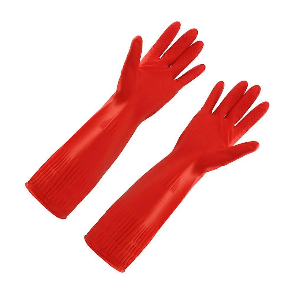 Here's a polished and professional product description based on the title you provided:
**1 Pair Latex Dishwashing Gloves with Plush Inner Lining