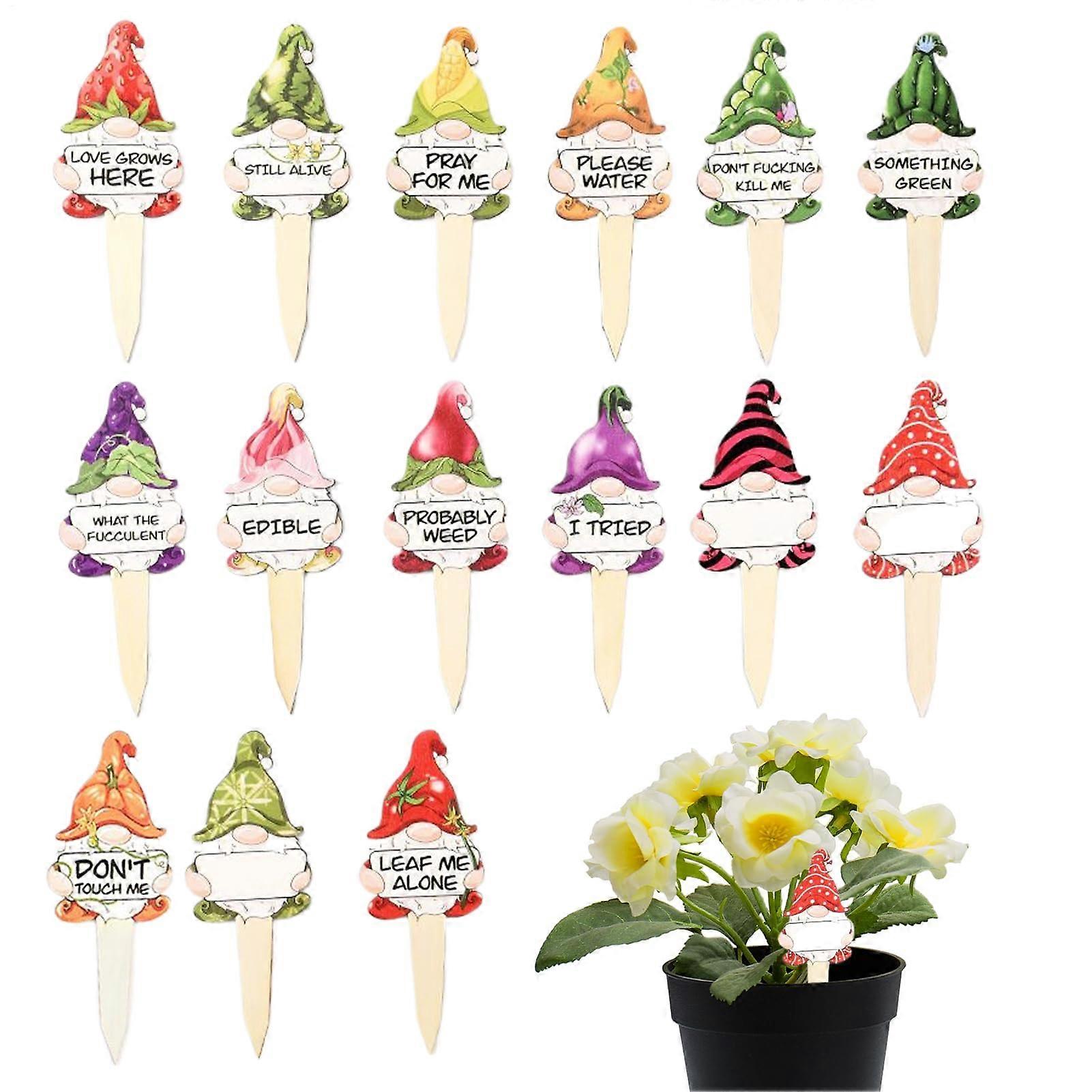 Garden markers for outdoor use – decorative labels for pots – 15 pieces