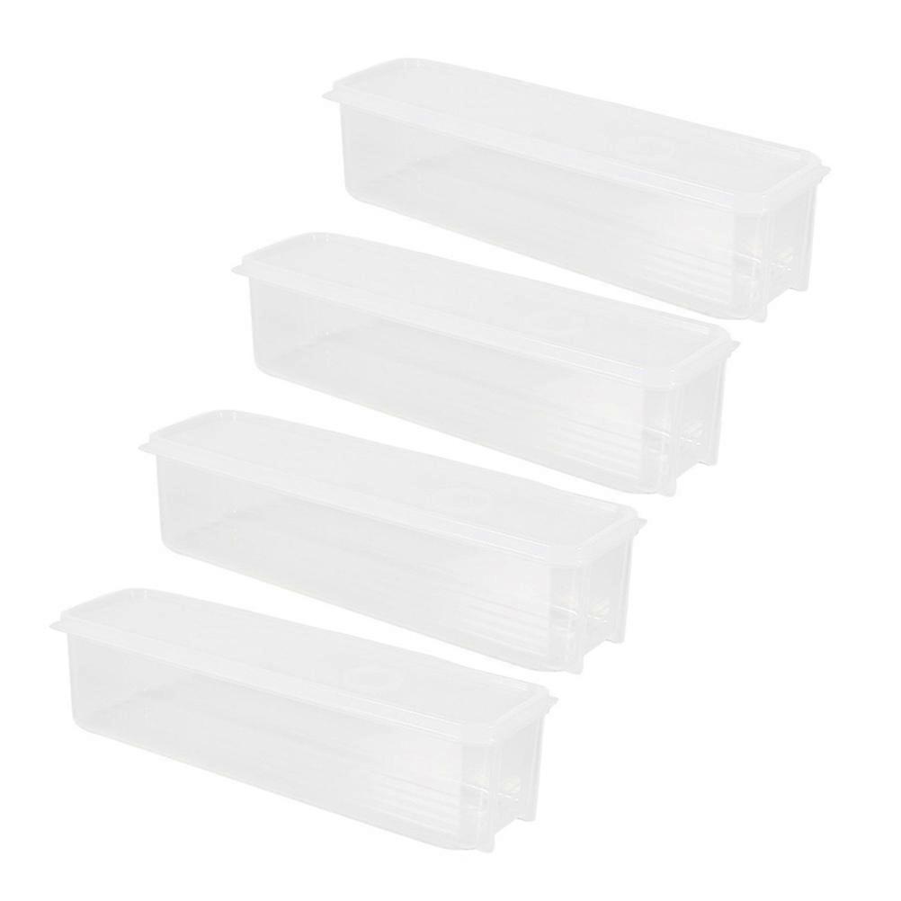 Storage Containers Crisper Boxes Families Rectangular Food Preservation 4Pcs