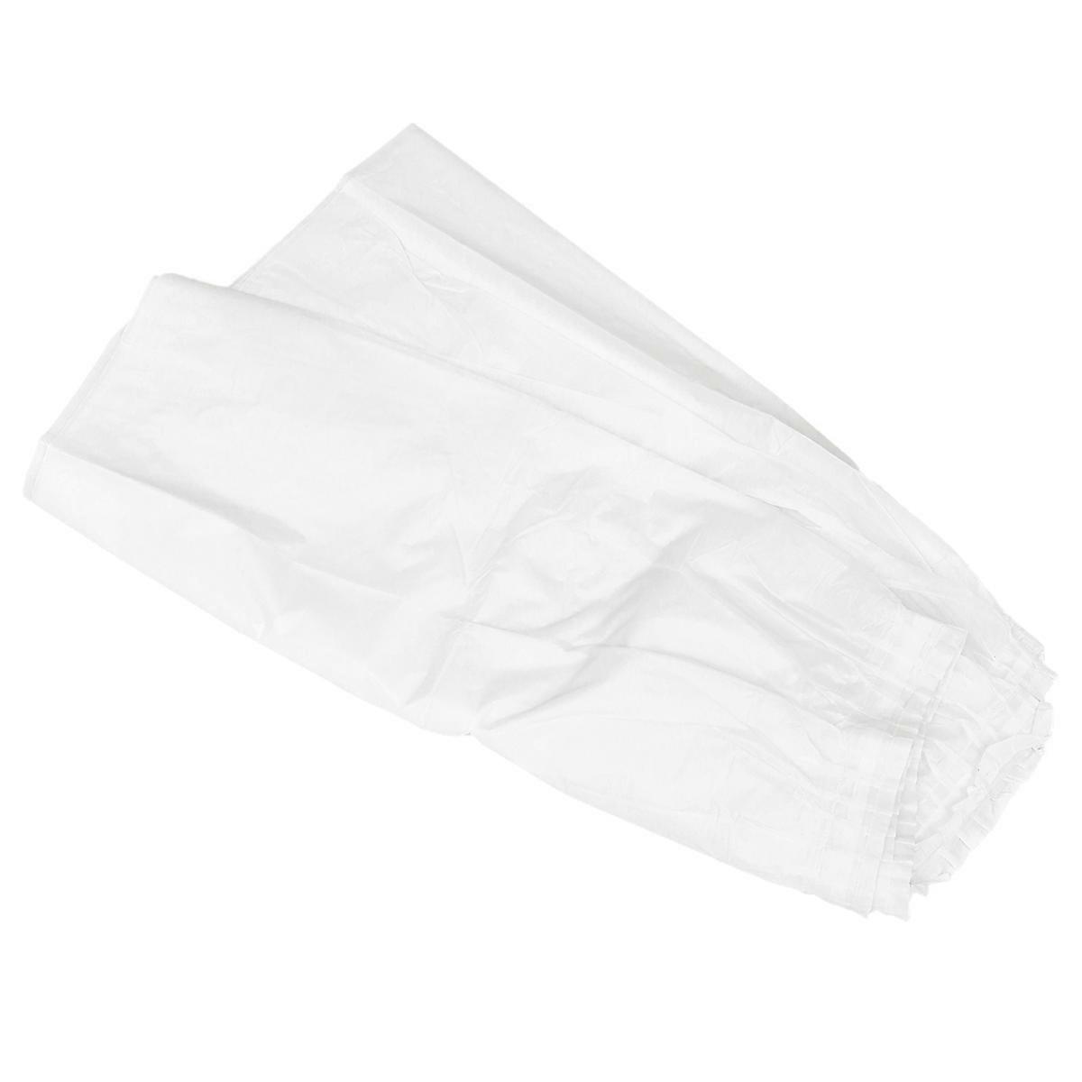 Portable Plastic Table Skirt Rectangular for Party Supplies Home Decors White PEVA Material 420cm x 70cm 1Set