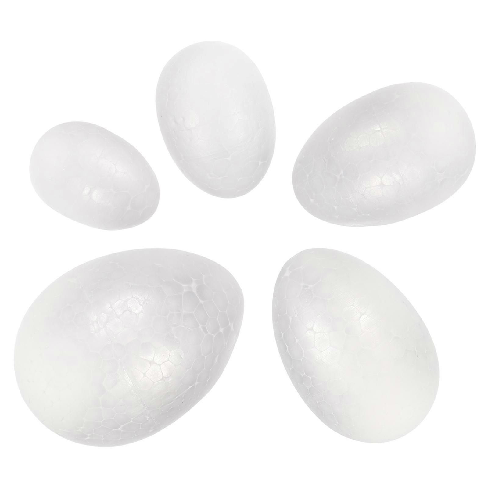 Artificial Eggs White Easter Simulation Eggs Diy Hand Painted For Easter Celebration 70mm Foam 50Set